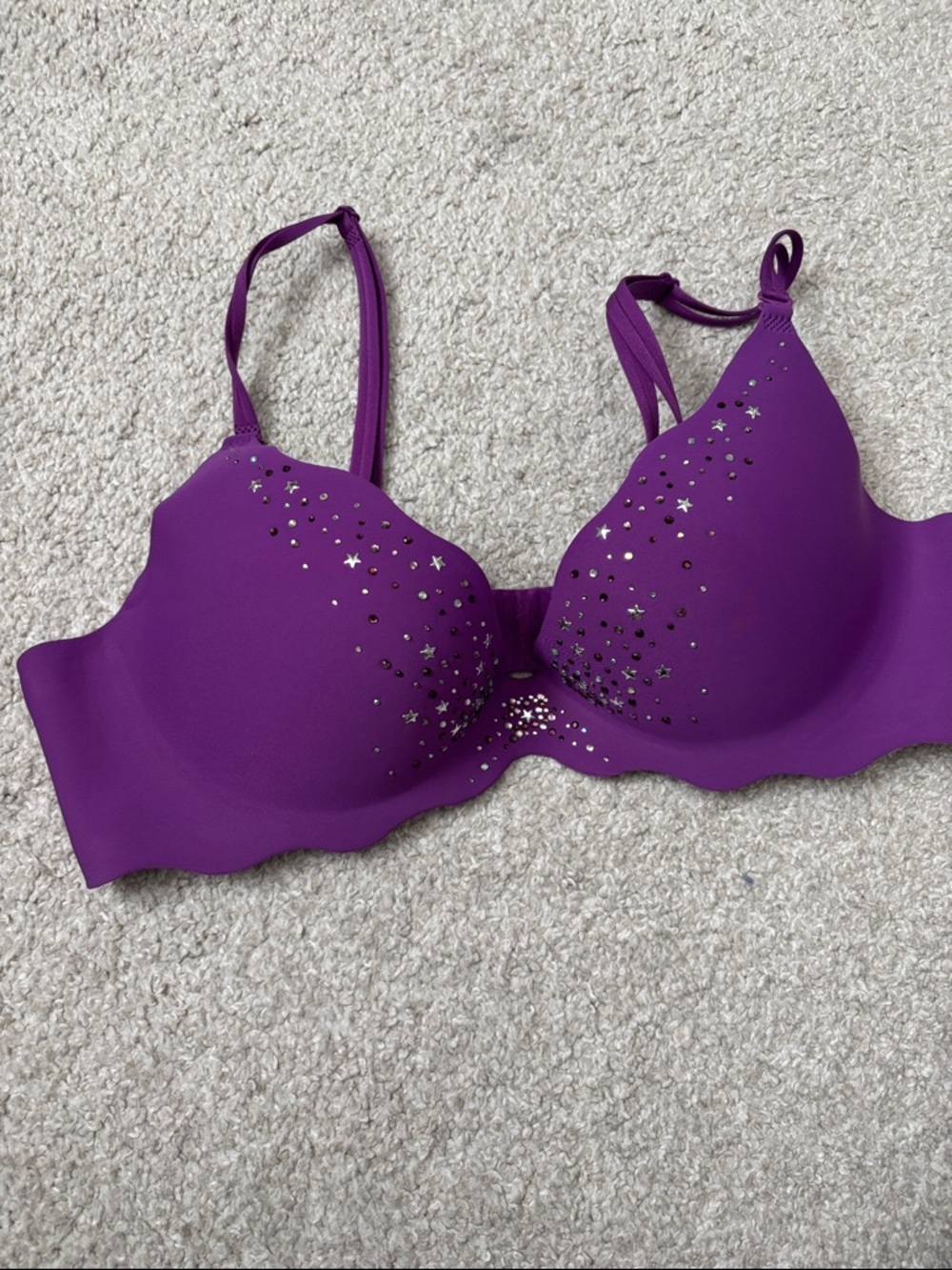 Victoria's Secret Purple Embellished Very Sexy Push-up Bra